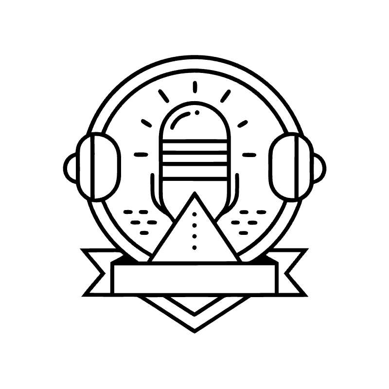 Elevate Your Podcast Brand with a Sleek Line Style Logo Design