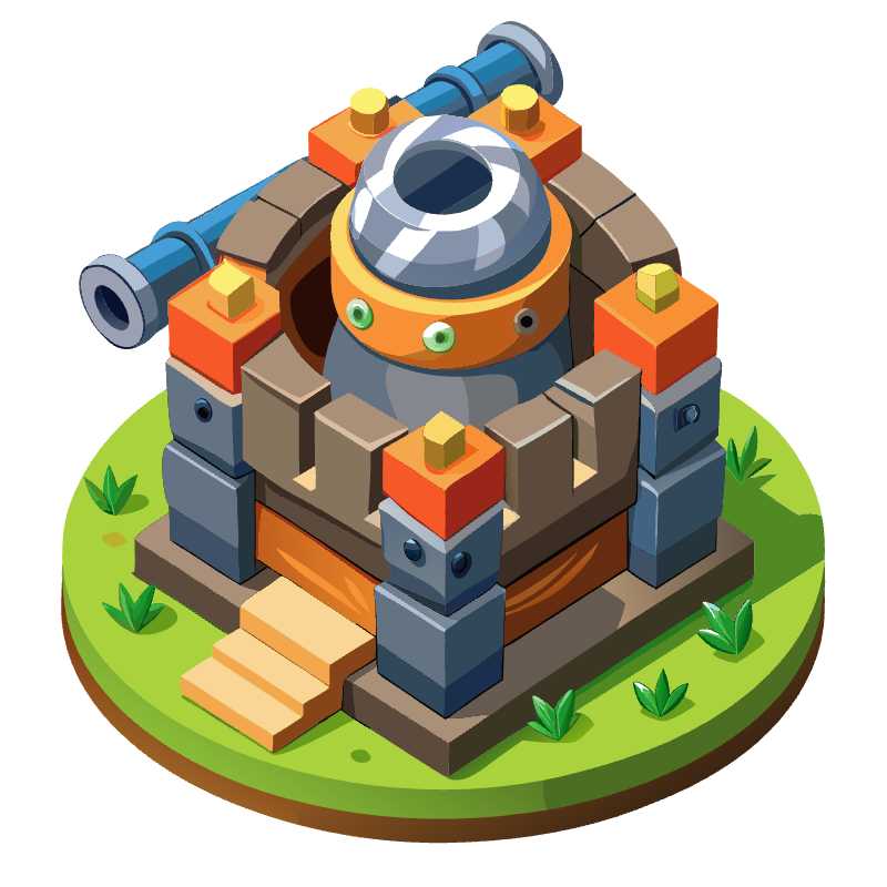 Elevate Your Tower Defense Game with This Sleek Cannon Game Asset