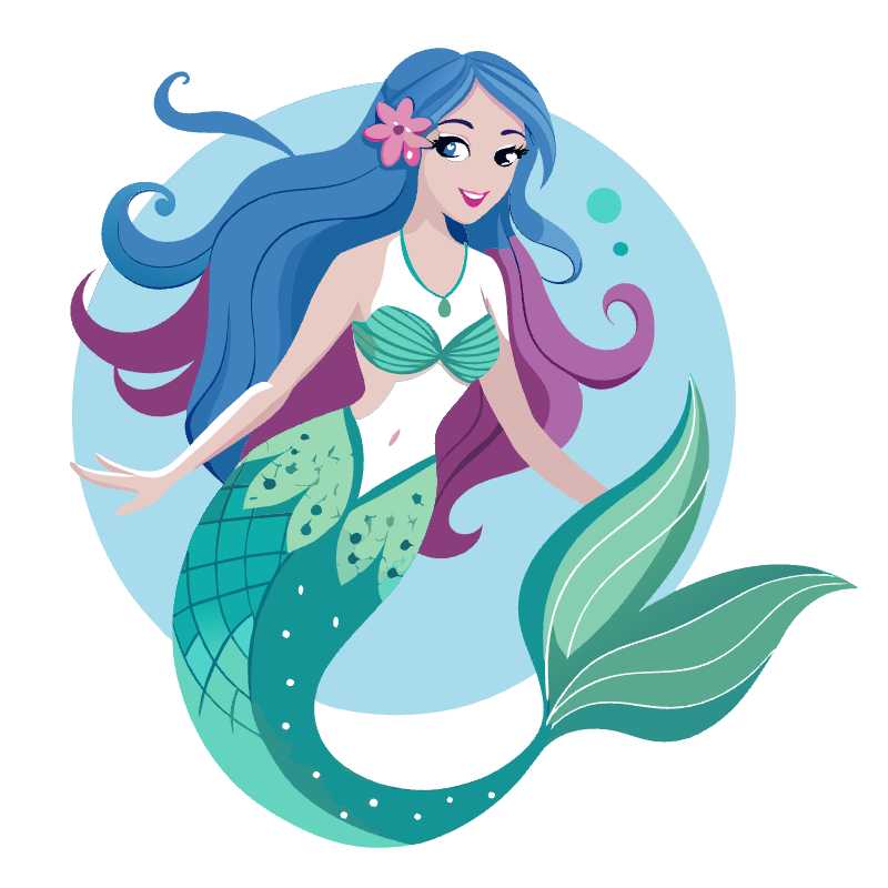 Enchanting Mermaid Vector Design for Graphic Projects and Web Content