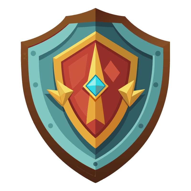 Enhance Your Game Design with Downloadable Vector Shield Icon