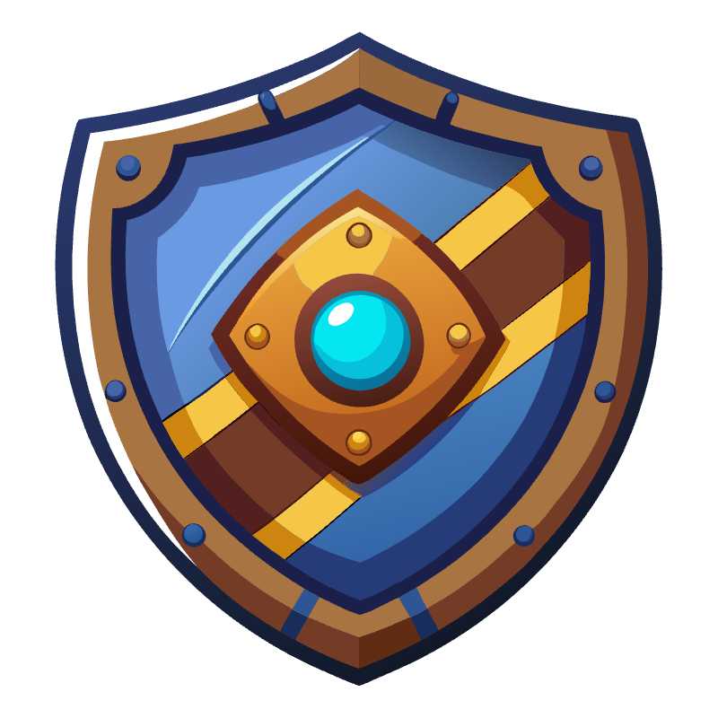 Enhance Your Game Design with a Vibrant Vector Shield Graphic