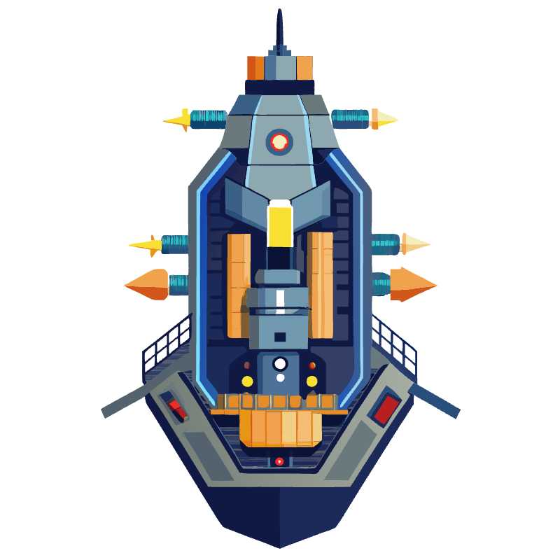 Enhance Your Game with Top-Down Battleship Vector Graphics