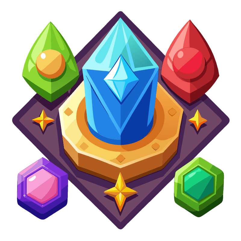 Eye-Catching Gem Icons for Game Designers and Developers