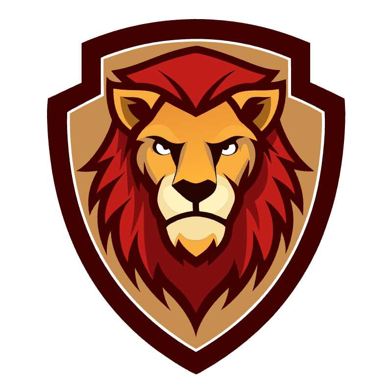 Fierce Lion Shield Logo Vector Design for Dynamic Branding