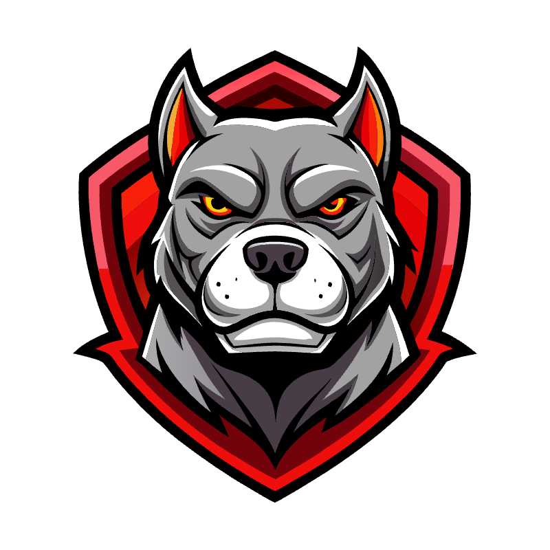 Fierce Pitbull Gaming Mascot Vector Icon - Elevate Your Brand's Presence