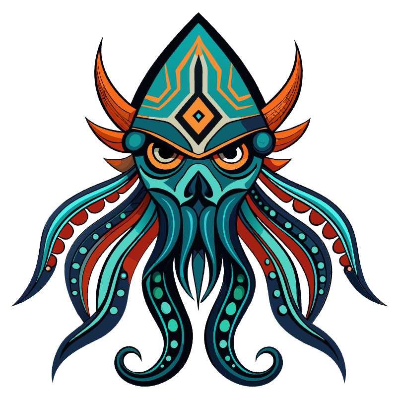 Intricate Tribal Squid Vector Art for Eye-Catching Designs