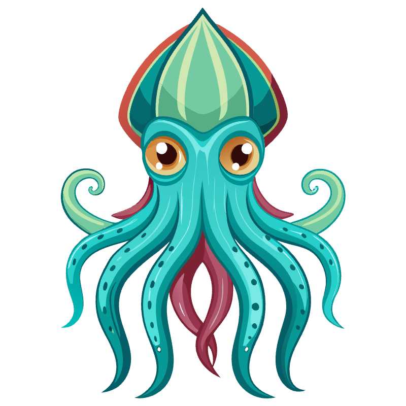 Intriguing Squid Vector Art for Unique Aquatic Themes and Designs