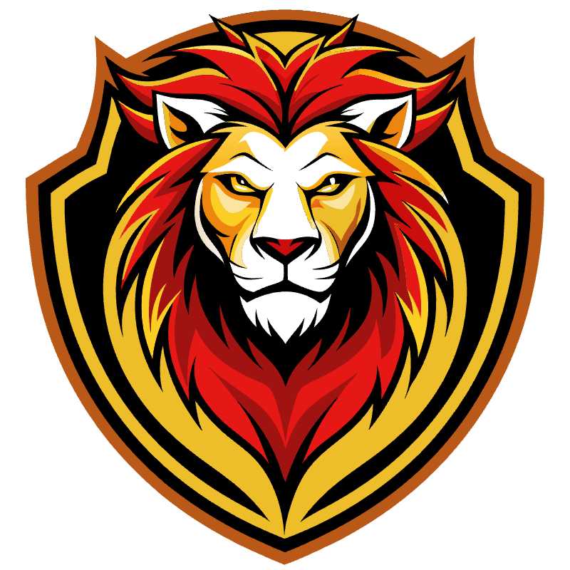 Majestic Lion Shield Vector Icon Perfect for Branding and Logos