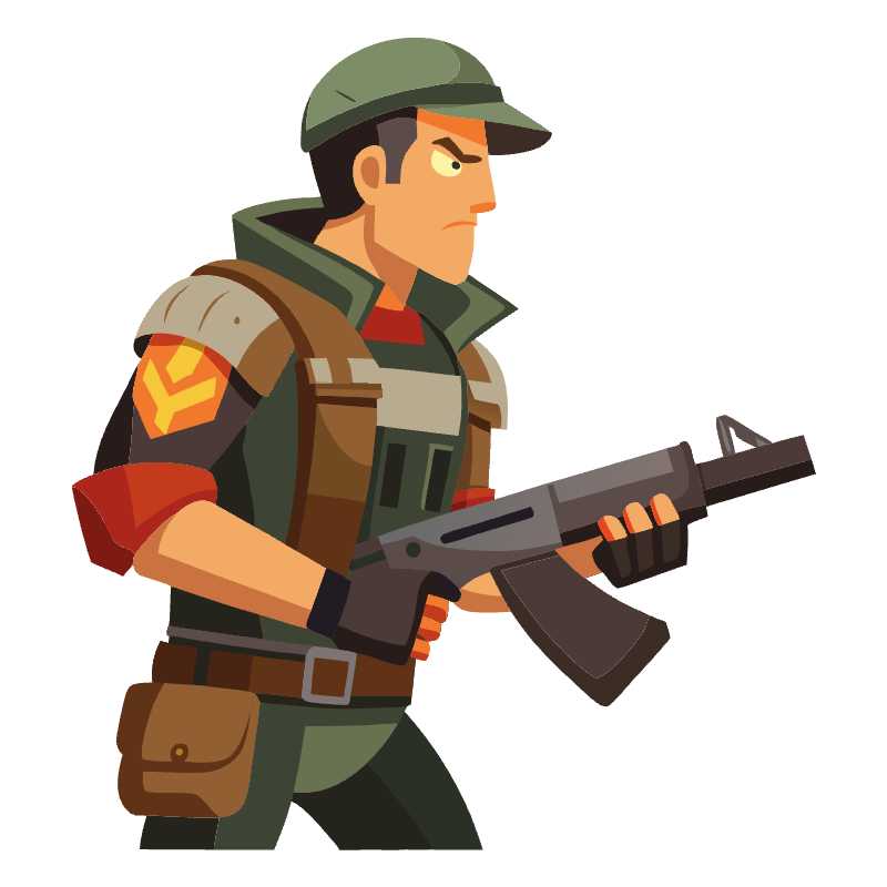 Military Vector Icon for Tactical Game Design