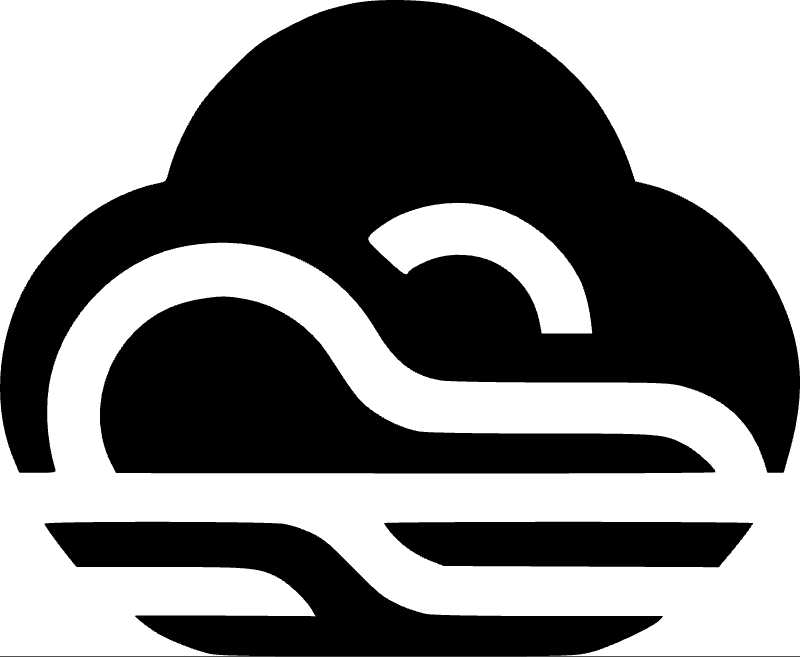 Modern Cloud and Waves Graphic for Tranquil Design Projects