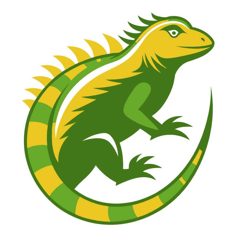 Sleek Iguana Vector Logo for Dynamic Brand Identity