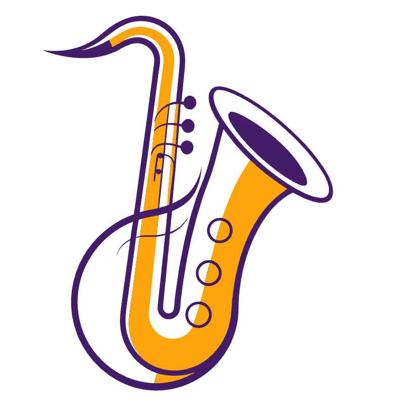 Sleek Line Art Saxophone Vector Icon Perfect for Music Branding