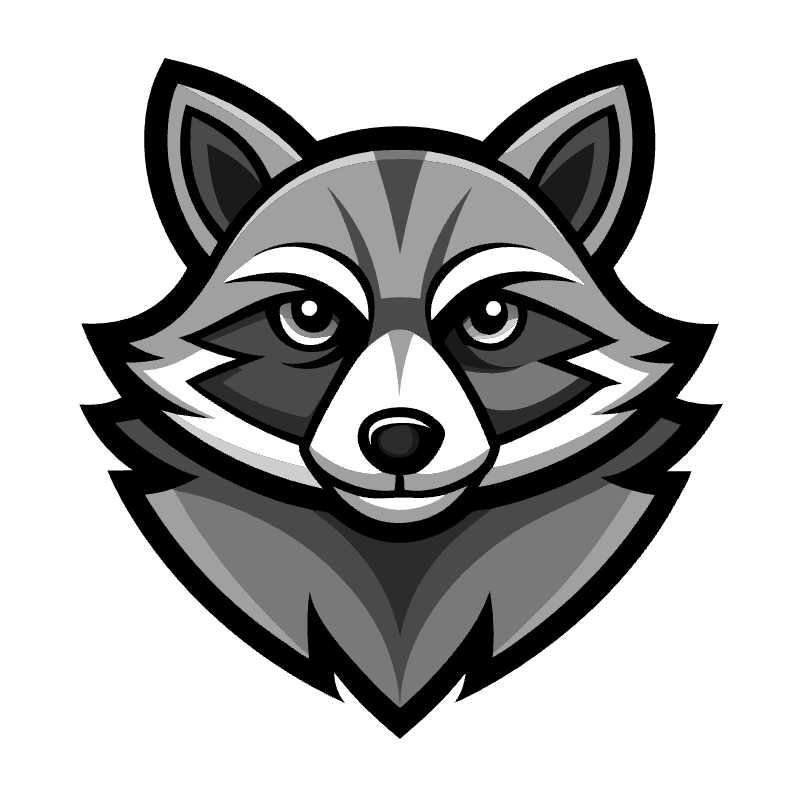 Sleek Raccoon Vector Icon Perfect for Branding and Creative Projects