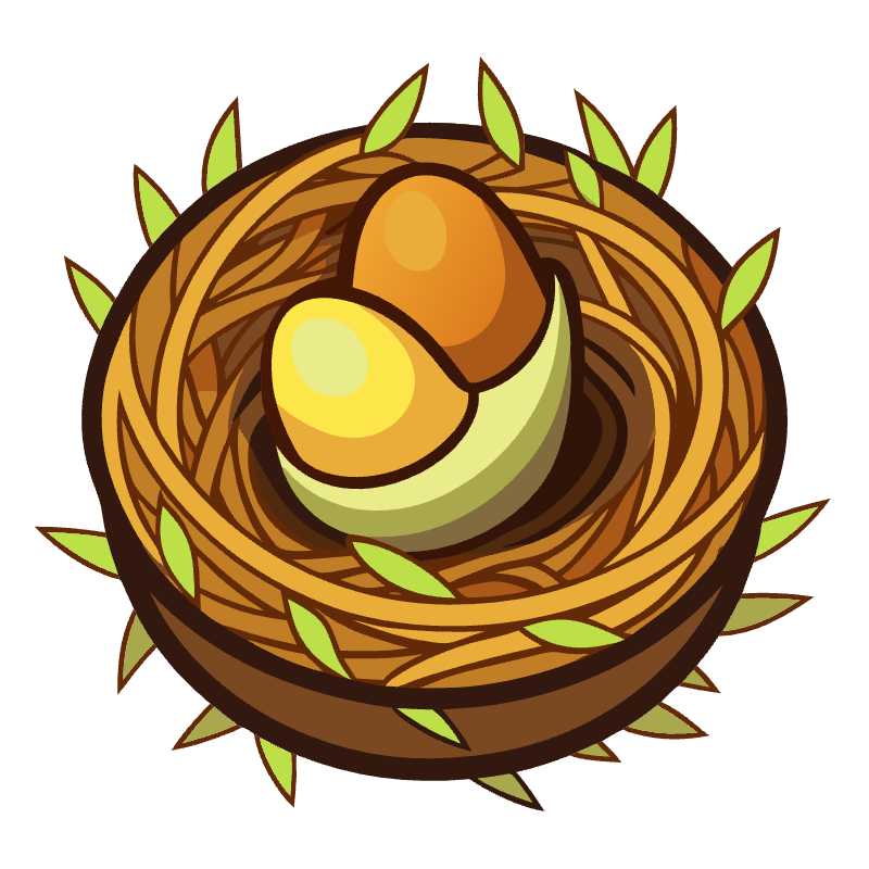 Springtime Bird Nest Vector Icon Perfect for Digital Design Projects