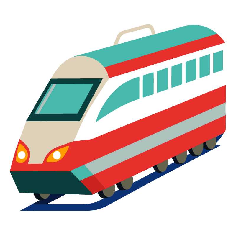 Streamlined Train Vector Graphic for Impactful Design Projects