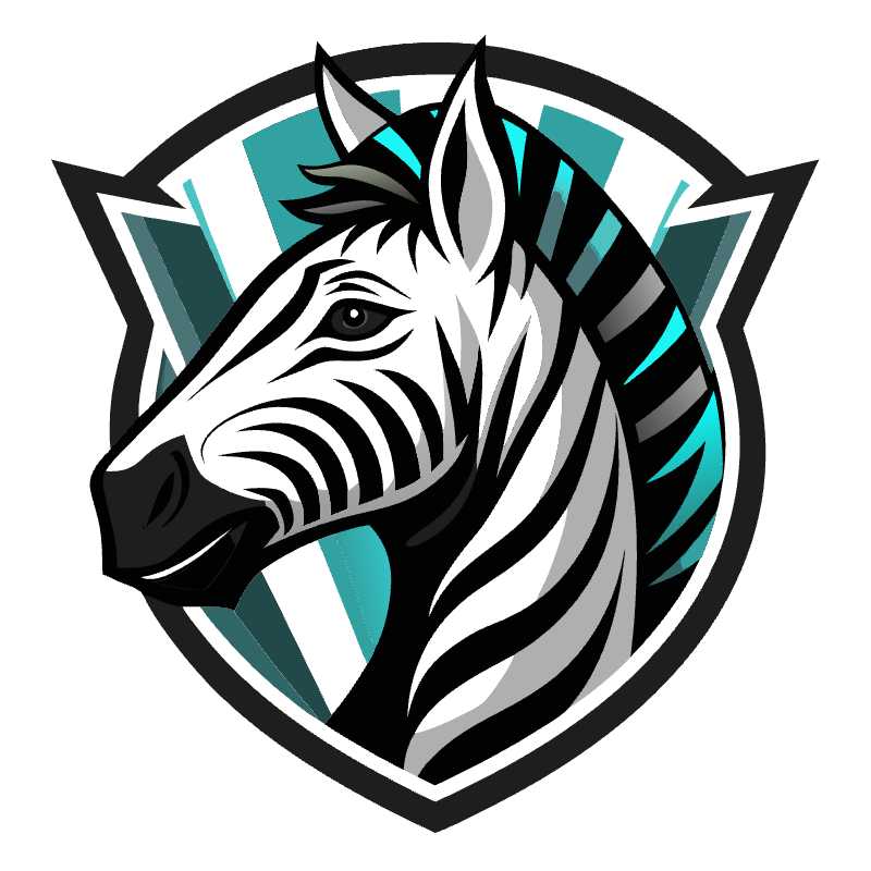 Stunning Zebra Shield Logo Vector Perfect for Branding and Sports Teams