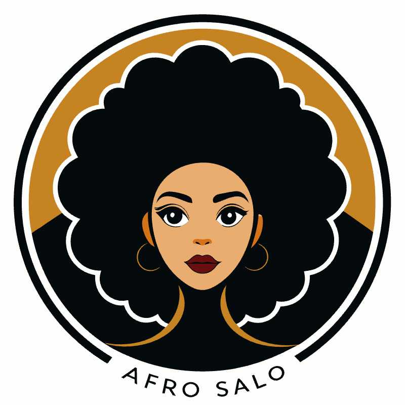 Stylish Afro Hair Salon Vector Icon for Modern Beauty Brands