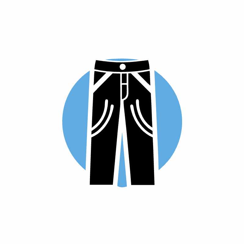 Stylish Blue Jeans Vector Icon Perfect for Fashion Branding