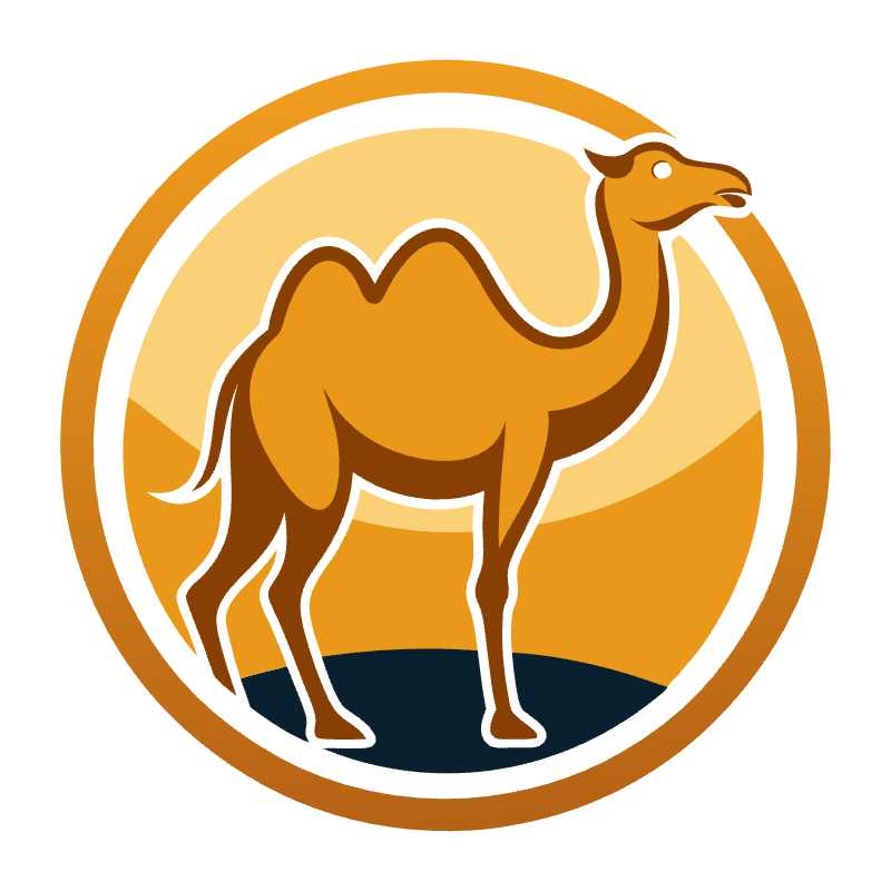 Stylized Camel Vector Icon Perfect for Branding and Design Projects