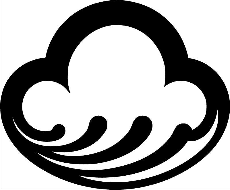 Stylized Cloud Vector Graphic - Perfect for Modern Graphic Design Projects