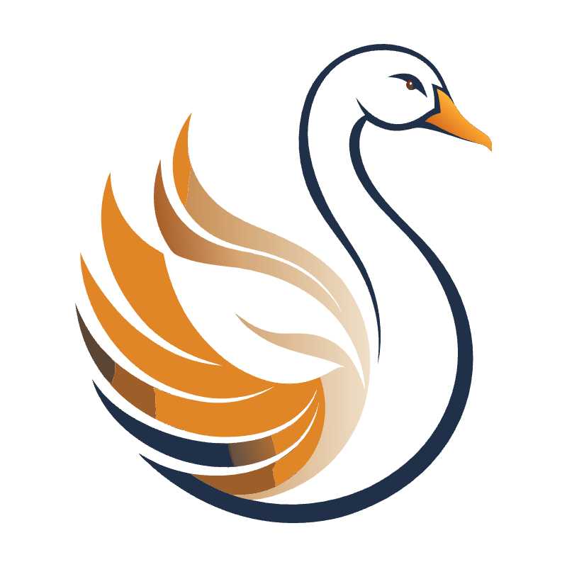 Stylized Goose Vector Logo for Elegant Branding