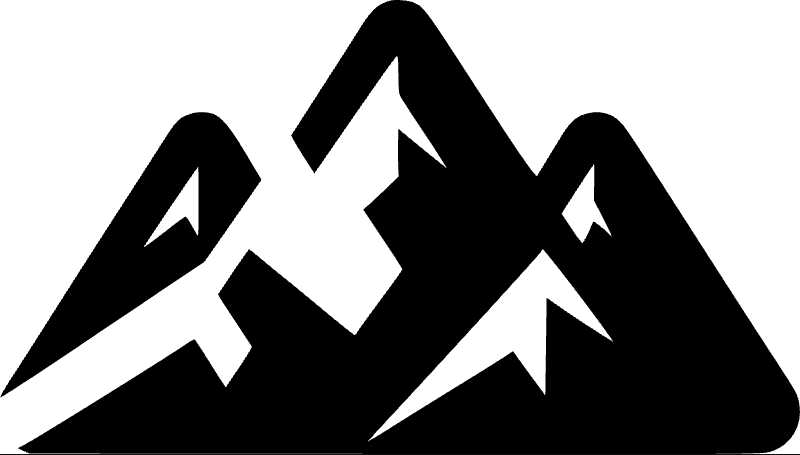 Stylized Mountain Range Vector Graphic for Versatile Design Use