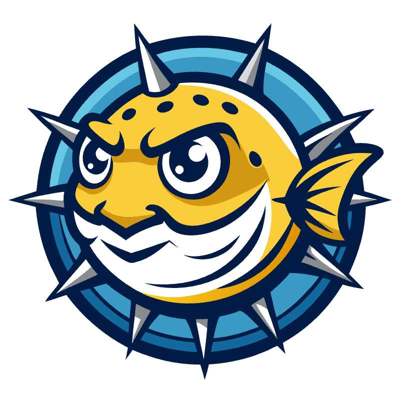 Stylized Puffer Fish Vector Logo Design for Branding and Business Identity