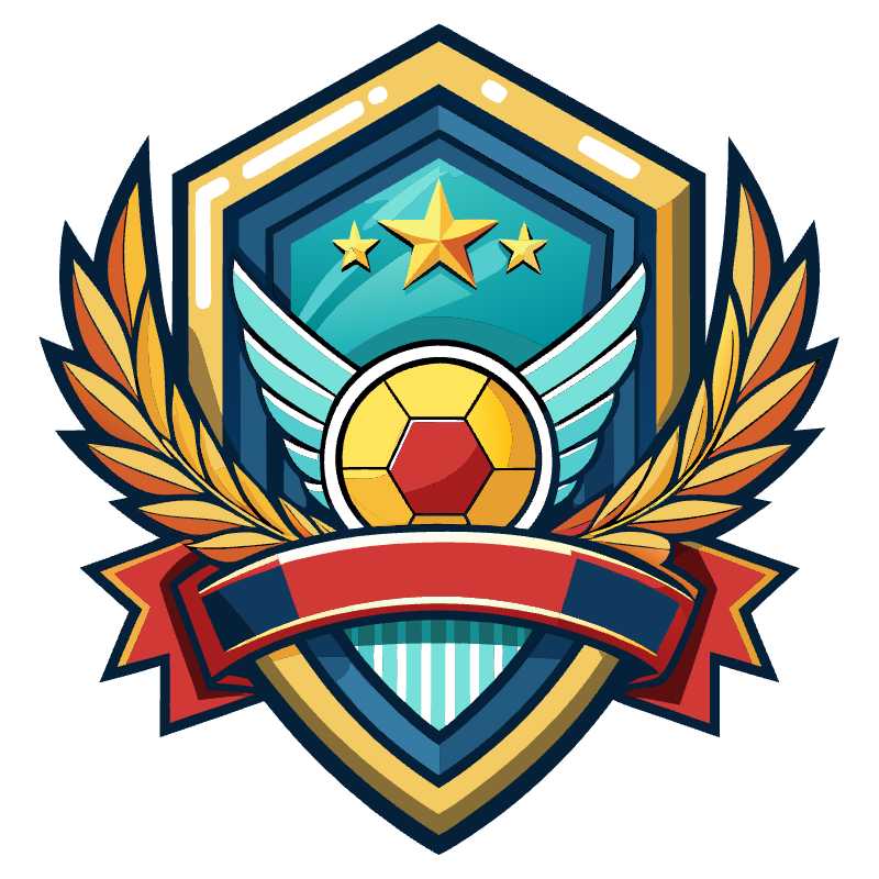 Stylized Soccer Badge Design for Sports Teams and Enthusiasts