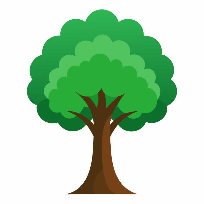 Stylized Vector Tree Graphic for Eco-Friendly Designs and Green Branding