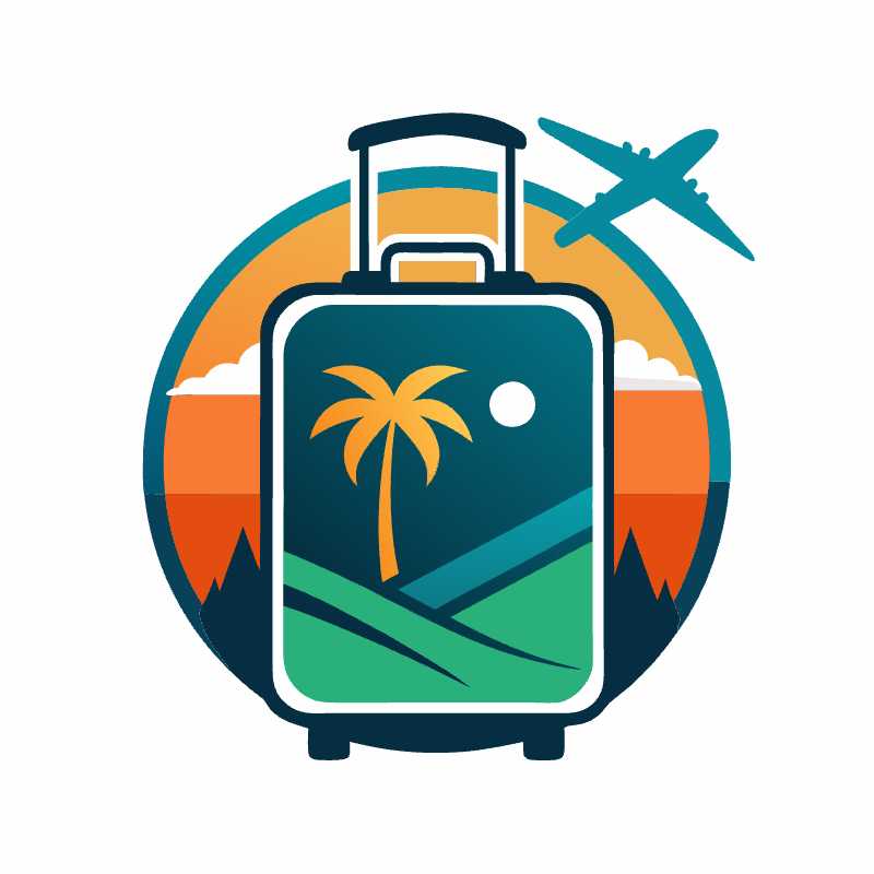 Travel Luggage Icon for Jet Setters and Vacation Planners