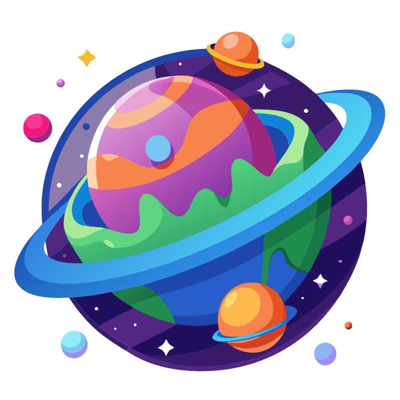 Unlock Your Next Cosmic Creation with Our Planet Game Vector Asset