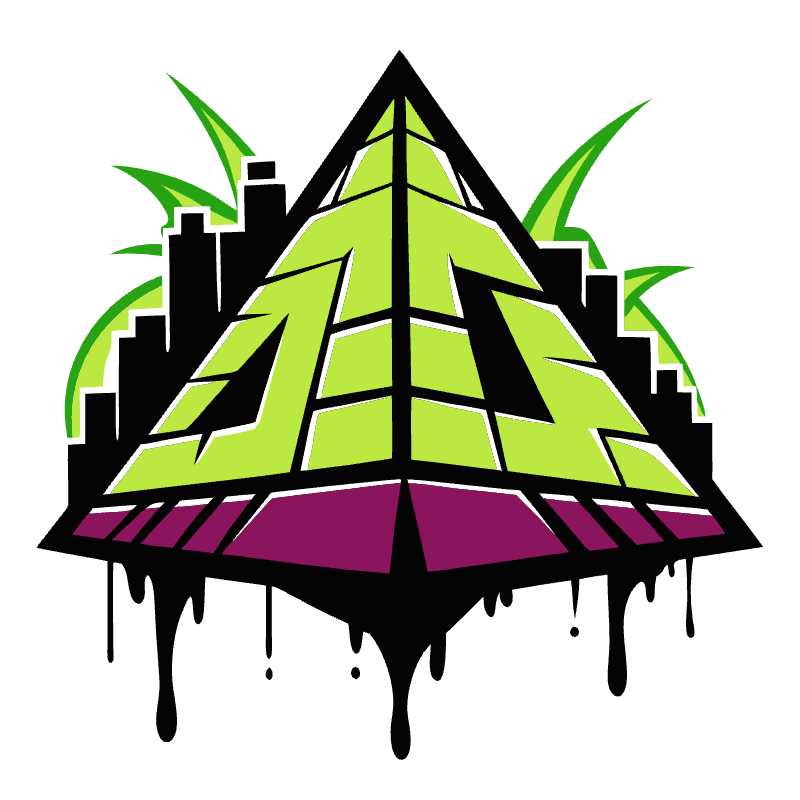 Urban Edge with Pyramid Graffiti Vector Art for Modern Designs