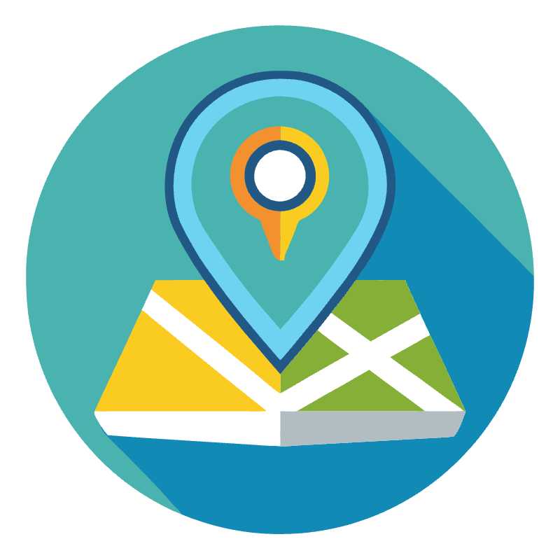 Versatile Map Icon for Seamless Navigation in Graphic Design Projects