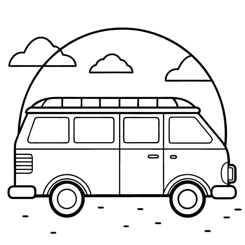 Versatile Travel Van Vector Icon for Your Next Adventure Design