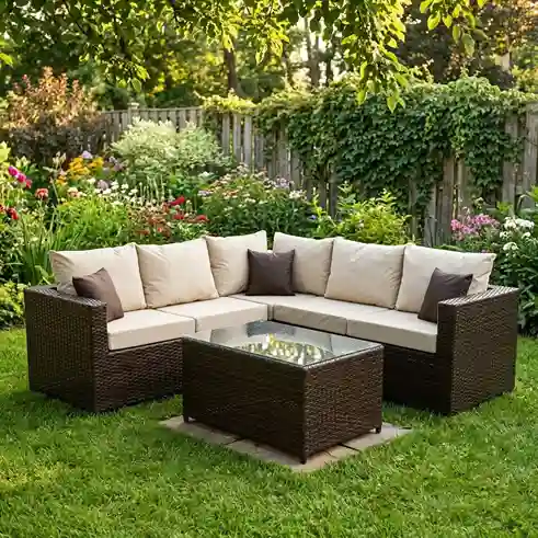 L Shape Outdoor Furniture Sofa