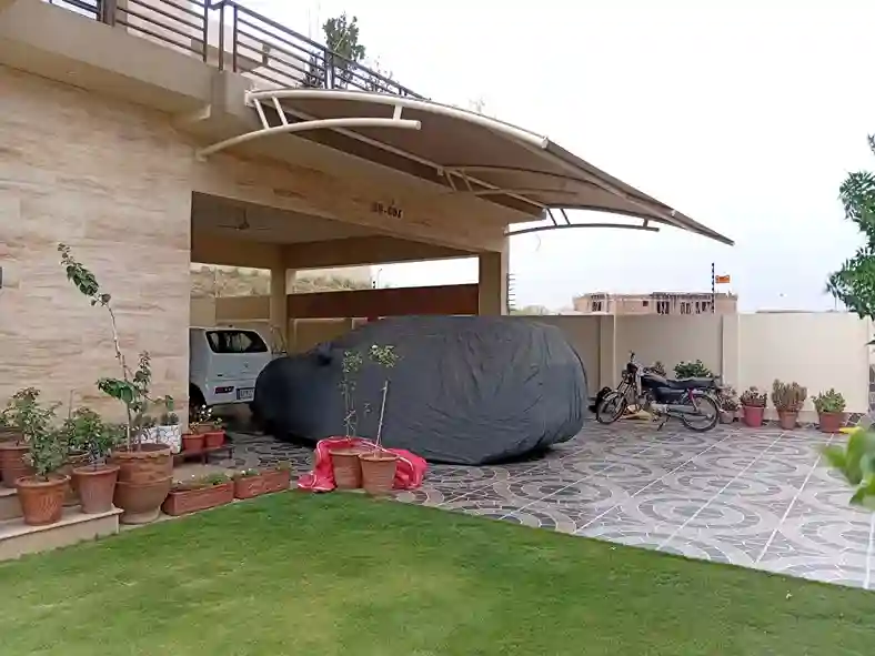 Car Porch Shade DHA Phase 3 Islamabad - Tensile Shade Image 1