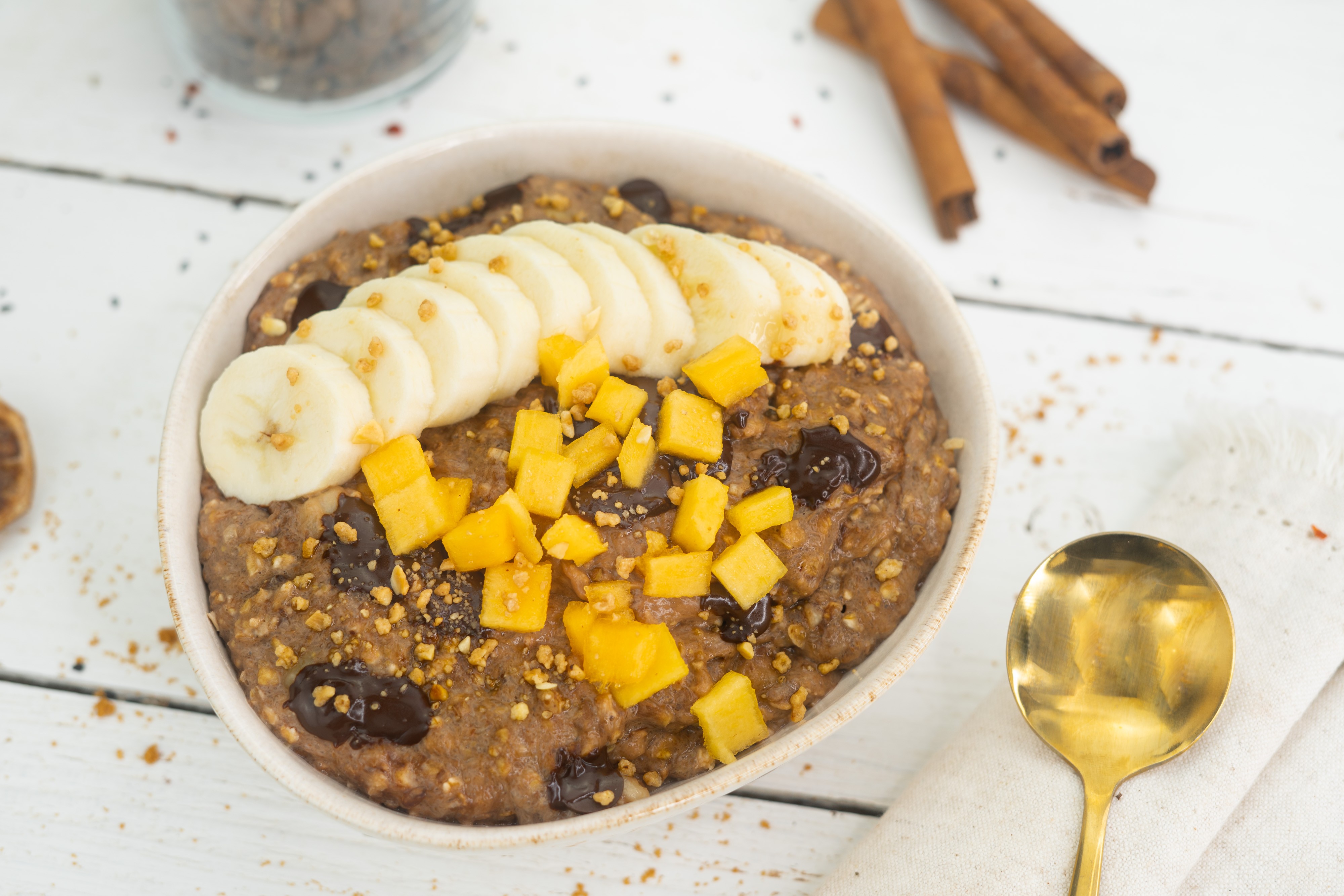 Rezept Serviervorschlag Schoko Porridge - schnell & einfach