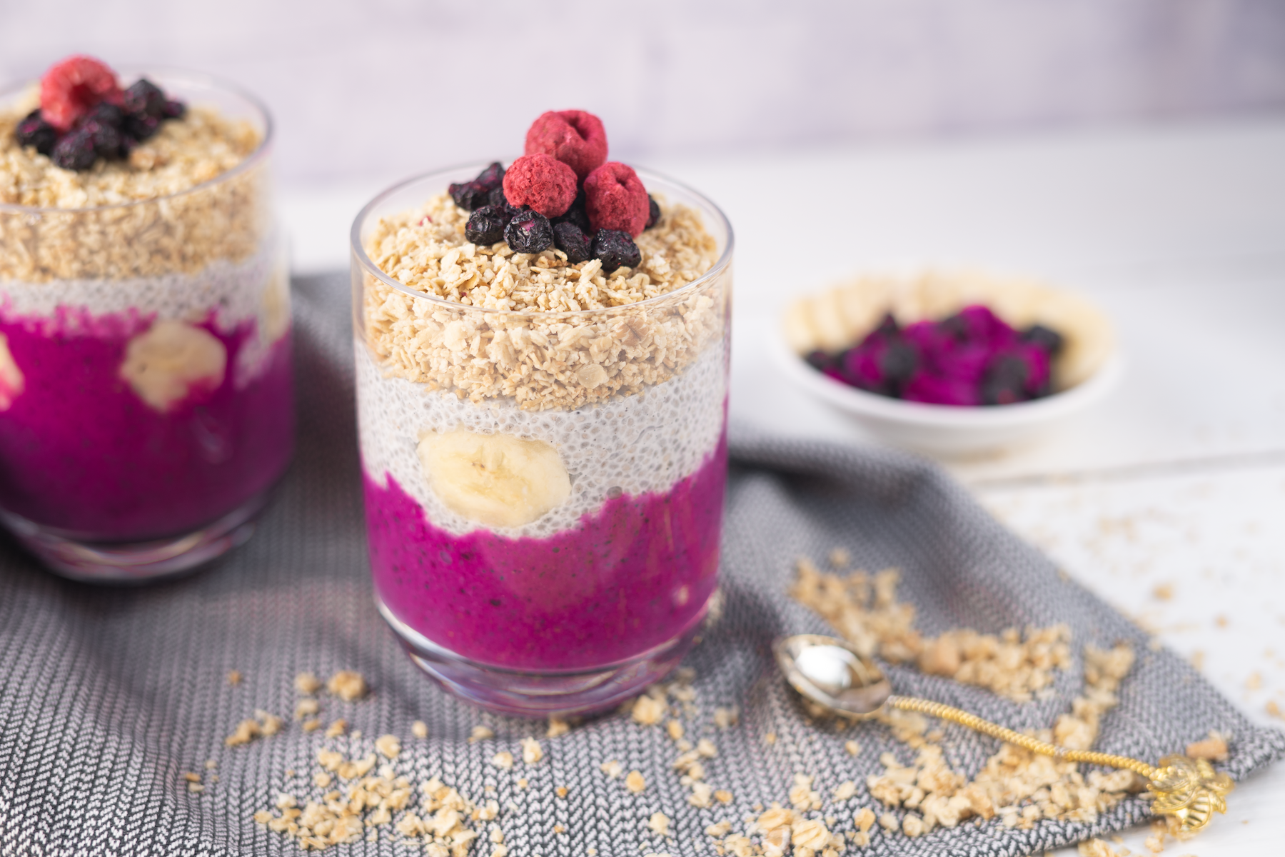 Rezept Serviervorschlag Chia Drachenfrucht Pudding