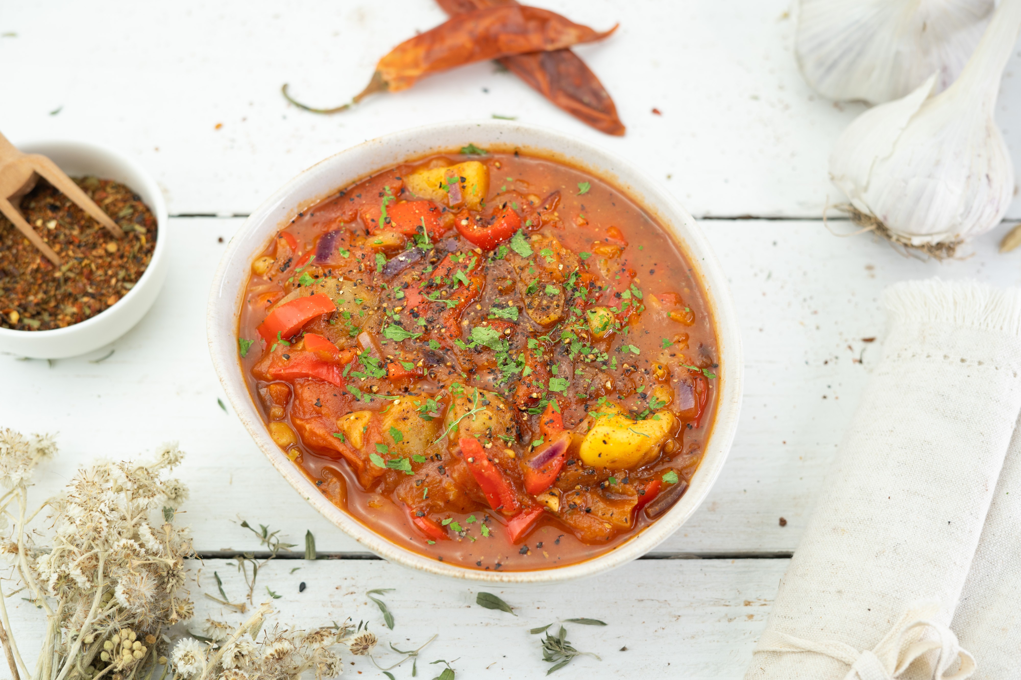 Rezept Serviervorschlag Ungarisches Kartoffelgulasch