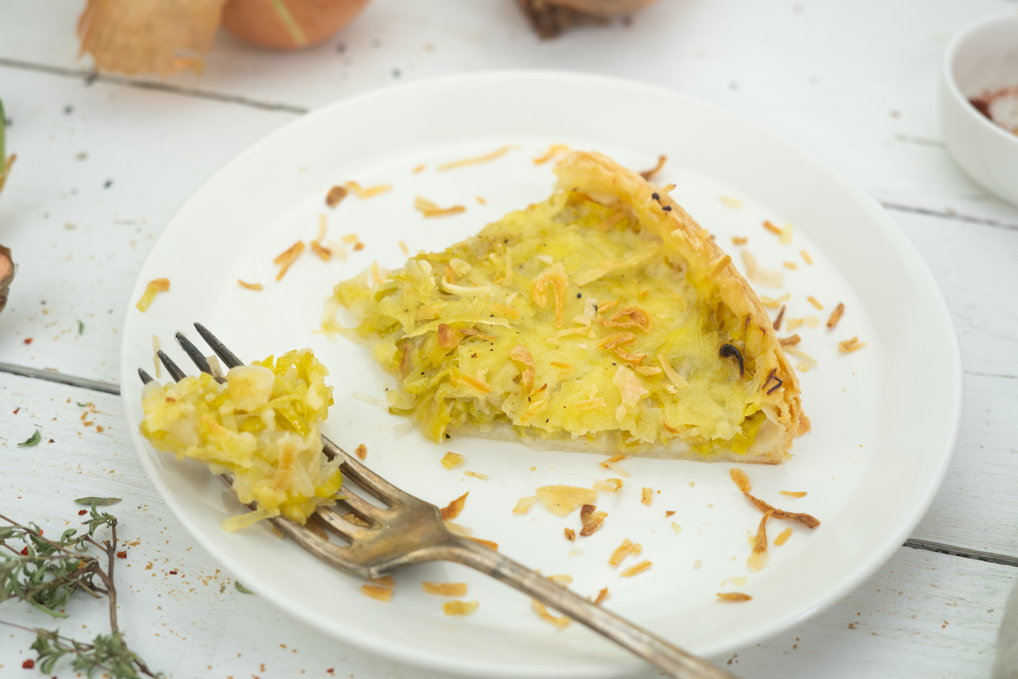Rezept Serviervorschlag Lauch Zwiebel Quiche