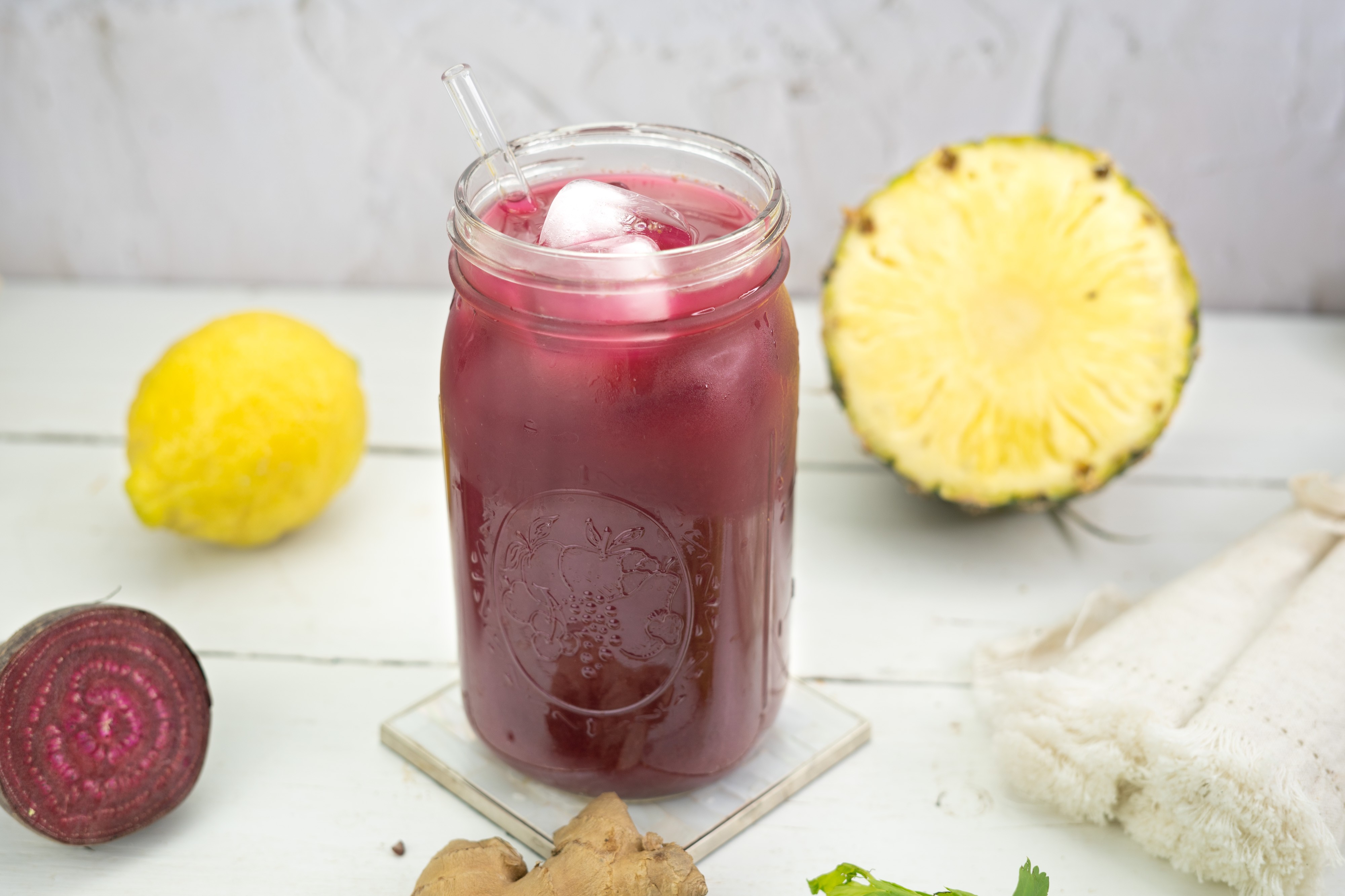 Rezept Serviervorschlag Rote Bete Ananas Saft