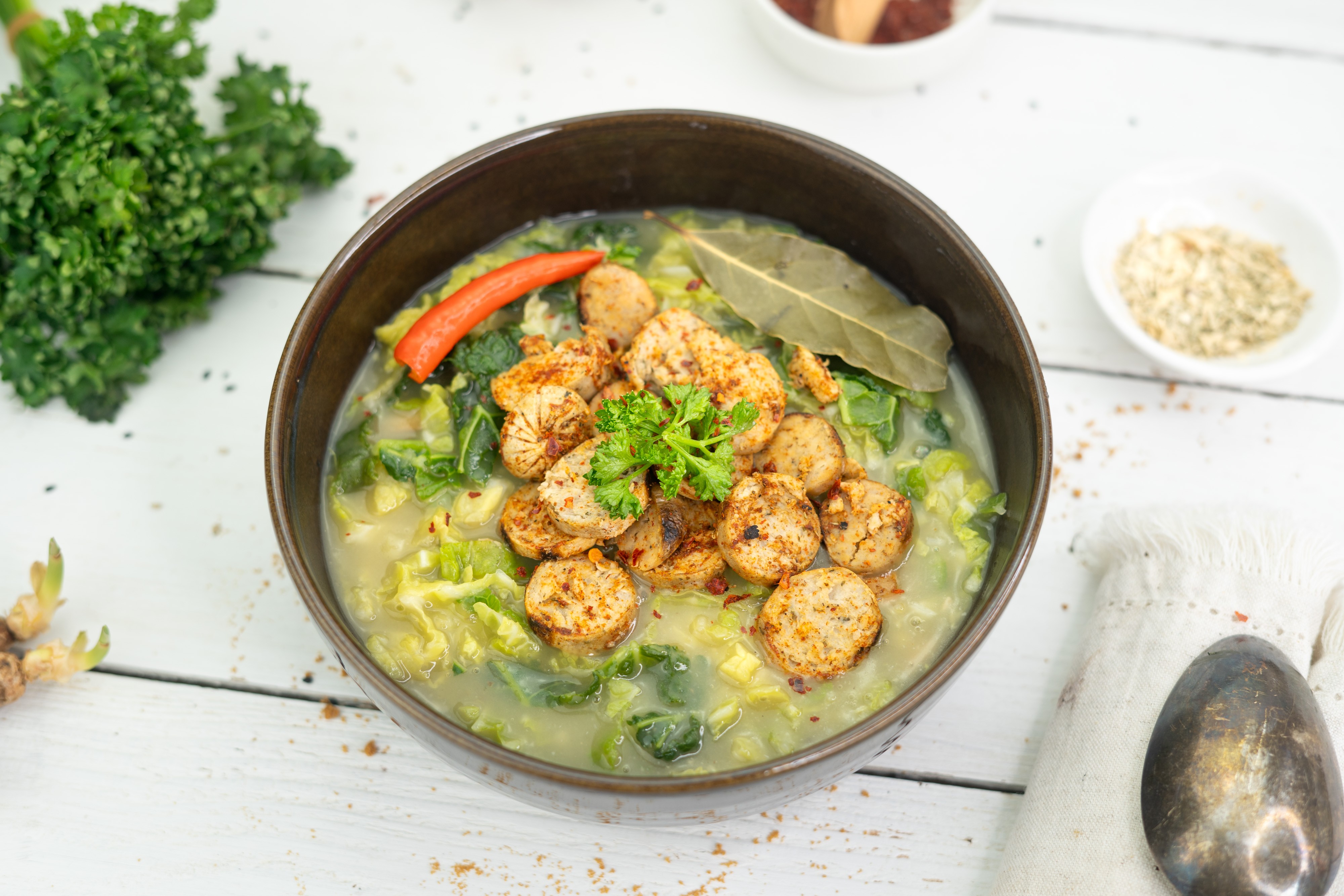 Rezept Serviervorschlag Caldo Verde - portugiesische Kohlsuppe