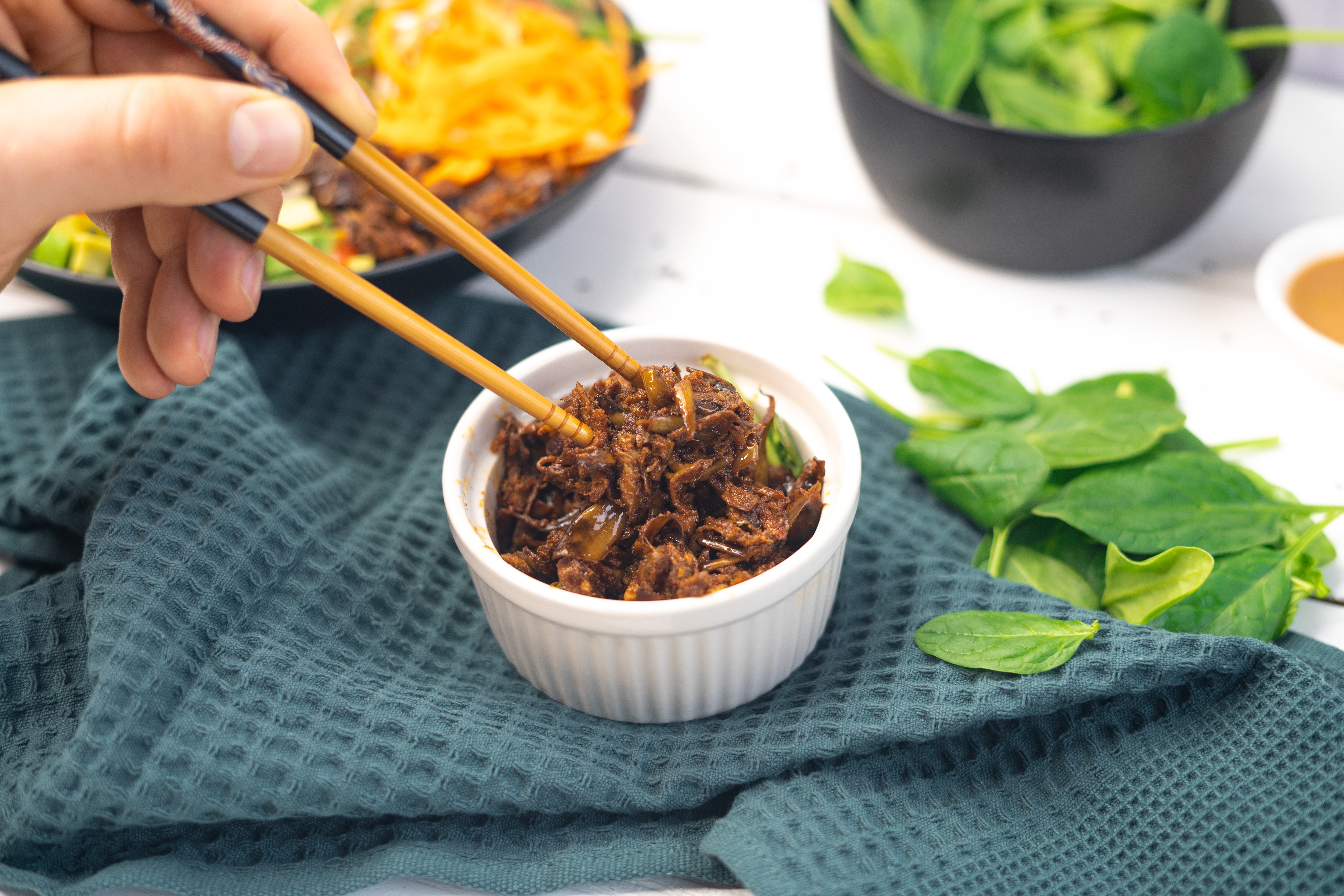 Rezept Serviervorschlag Veganes Pulled Banana 