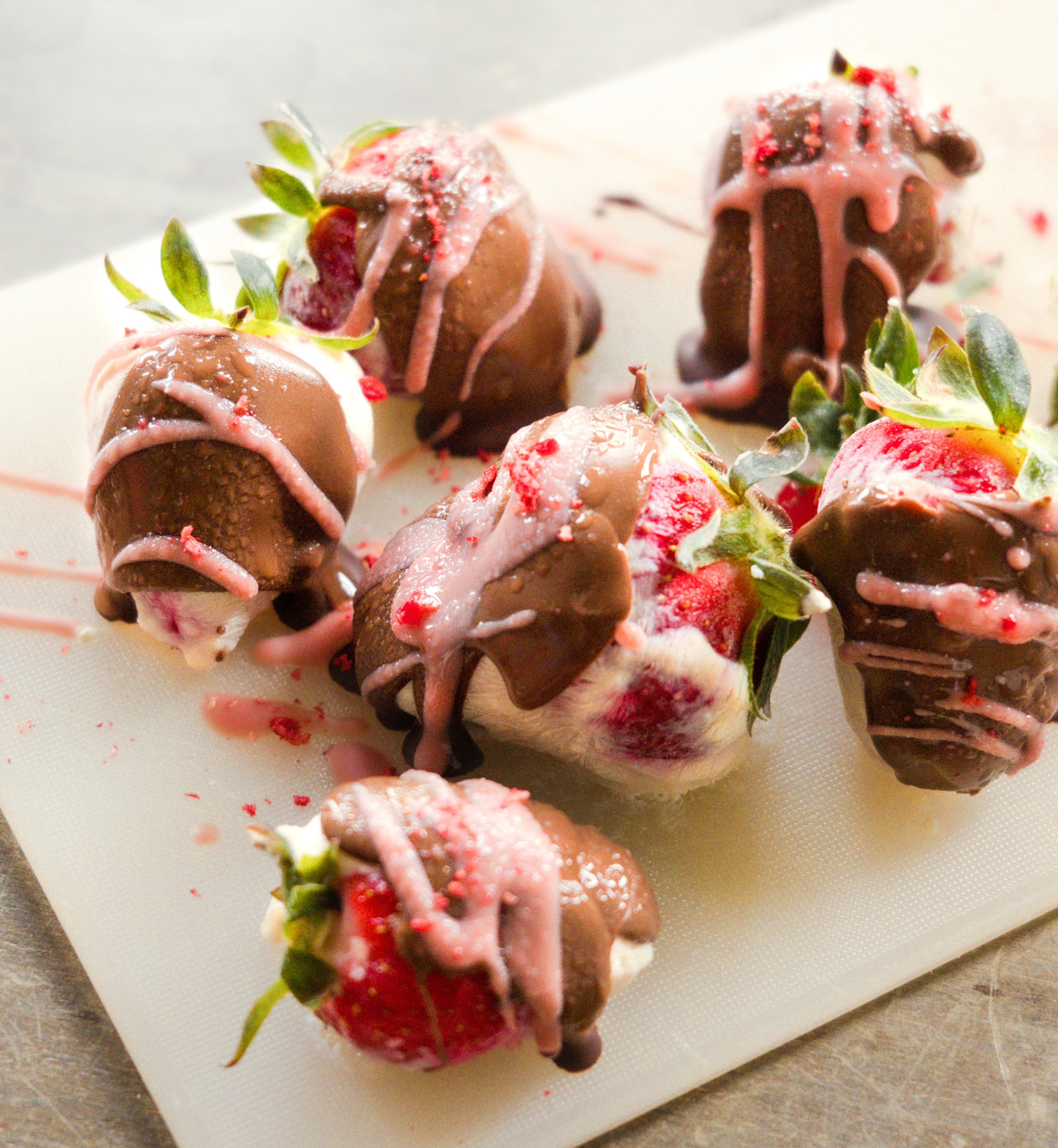 Rezept Serviervorschlag Gefrorene Erdbeer - Bites