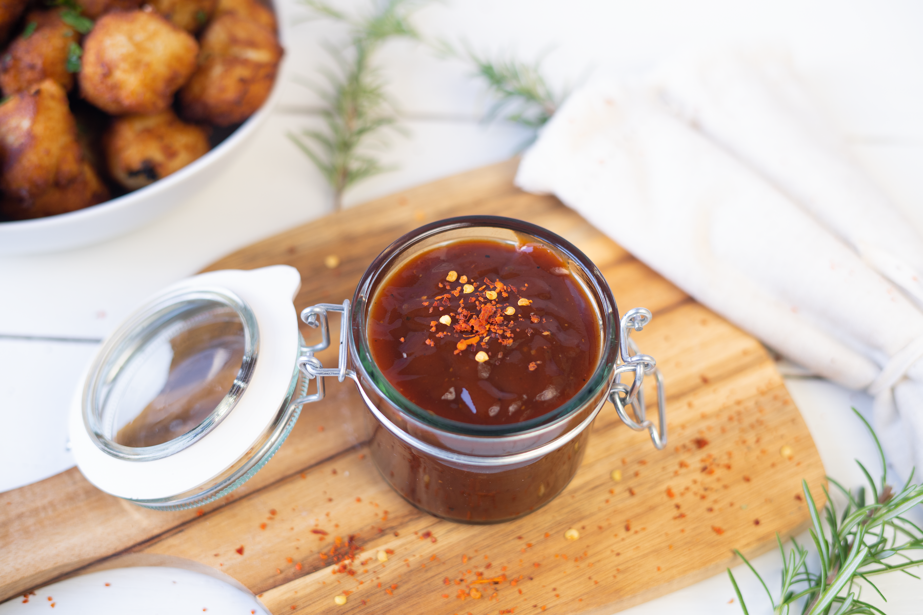 Rezept Serviervorschlag Rauchig würzige BBQ Sauce