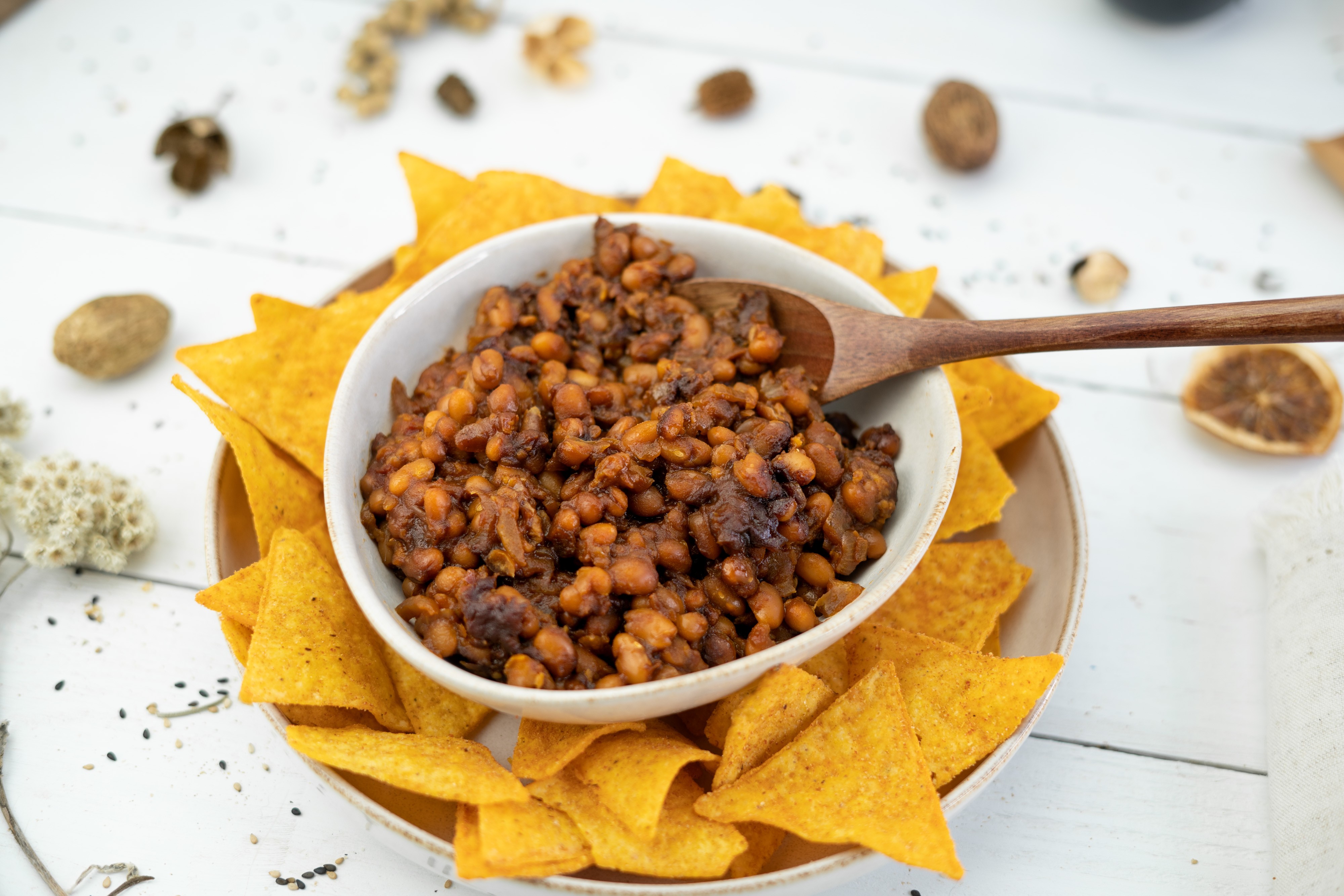 Rezept Serviervorschlag Baked Beans - rauchig gebackene Bohnen