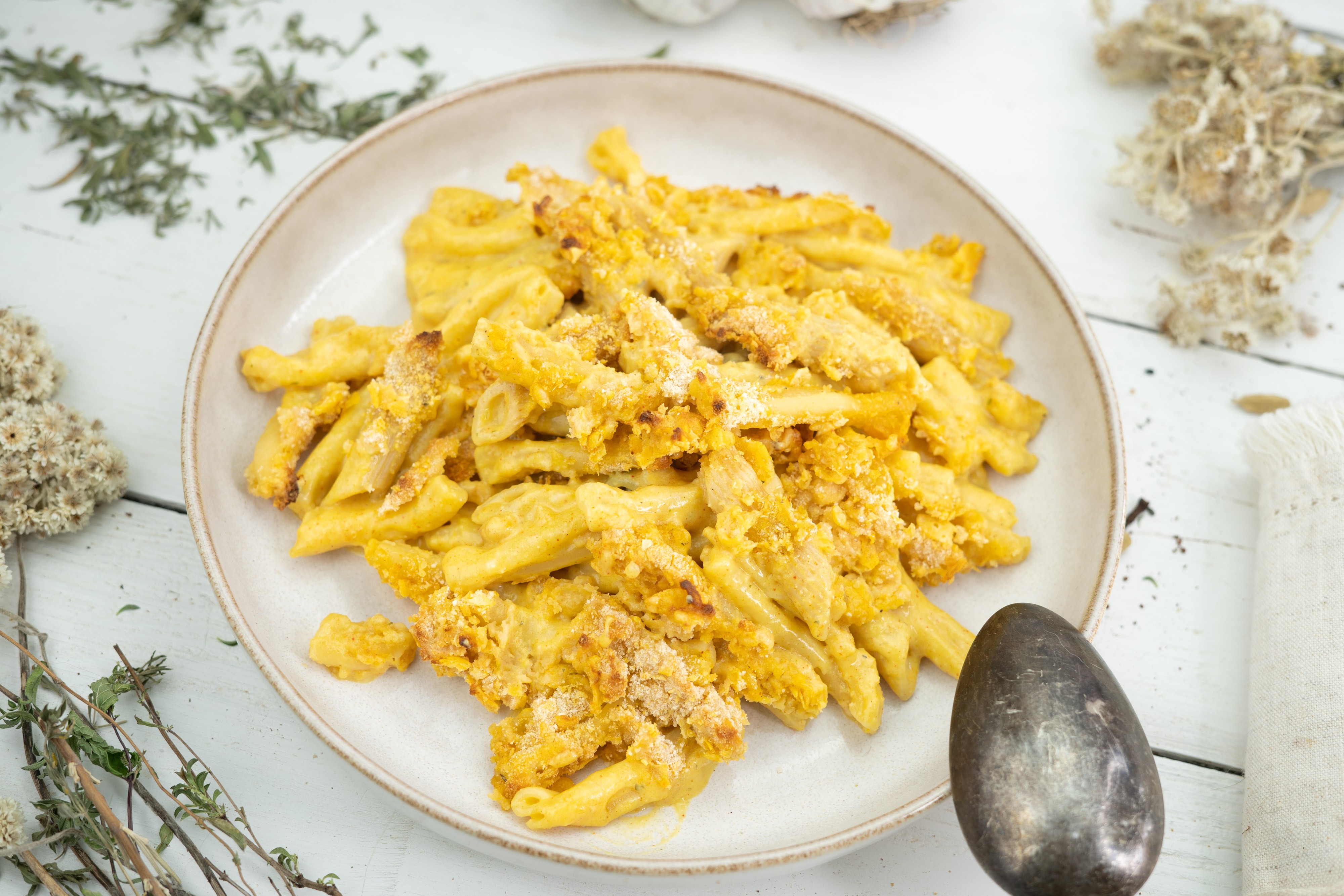 Rezept Serviervorschlag Cremige Mac & Cheese Nudeln
