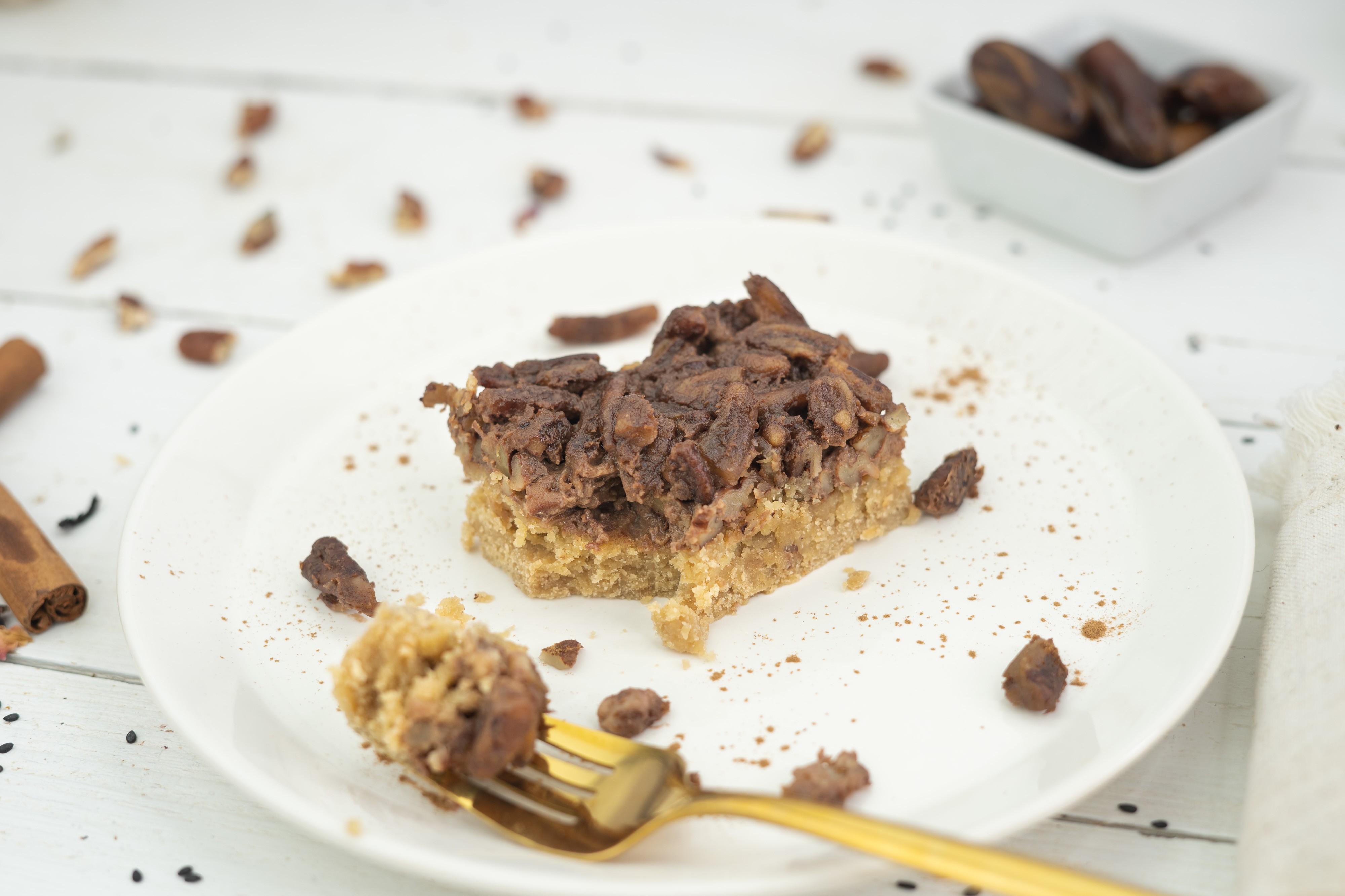 Rezept Serviervorschlag Pekan Mandelkuchen