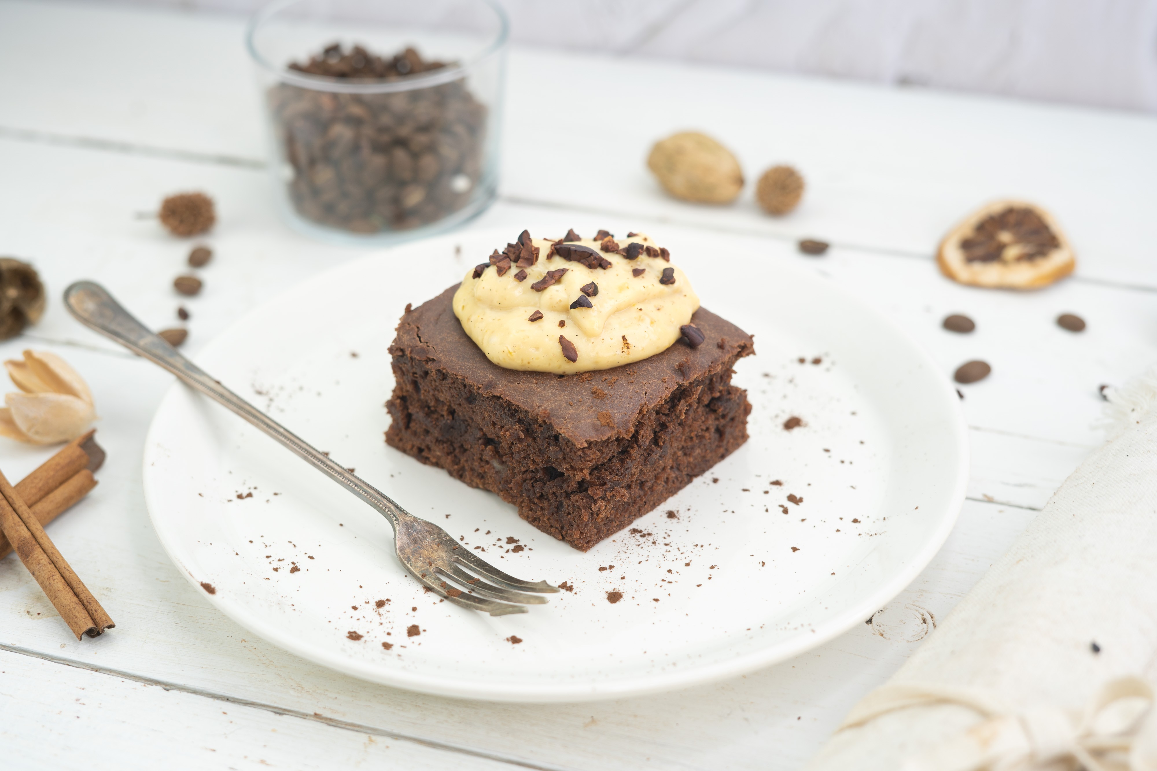 Rezept Serviervorschlag Einfacher fluffiger Schokoladenkuchen