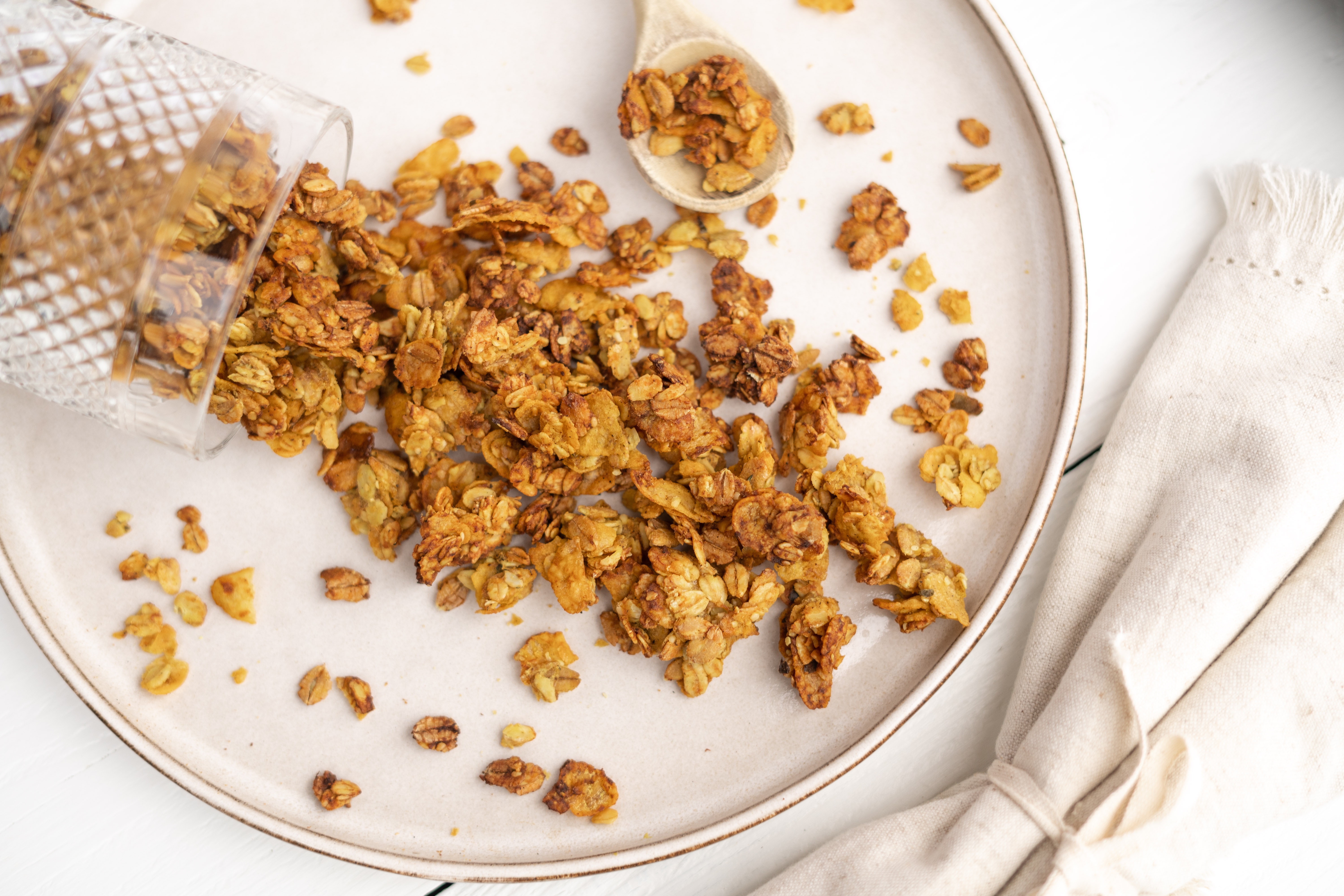 Rezept Serviervorschlag Bananenbrot Protein Granola